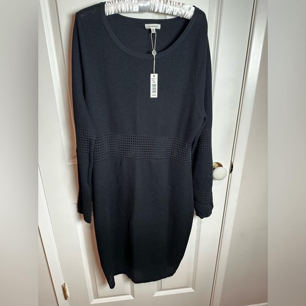 Max Studio Black Long Sleeve Dress - Picture 4 of 8